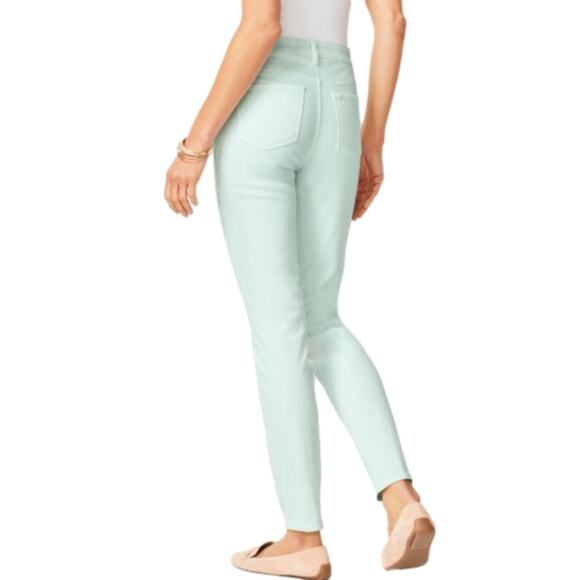 Talbots slim ankle light cool mint jeans plus size 6 - Picture 4 of 5